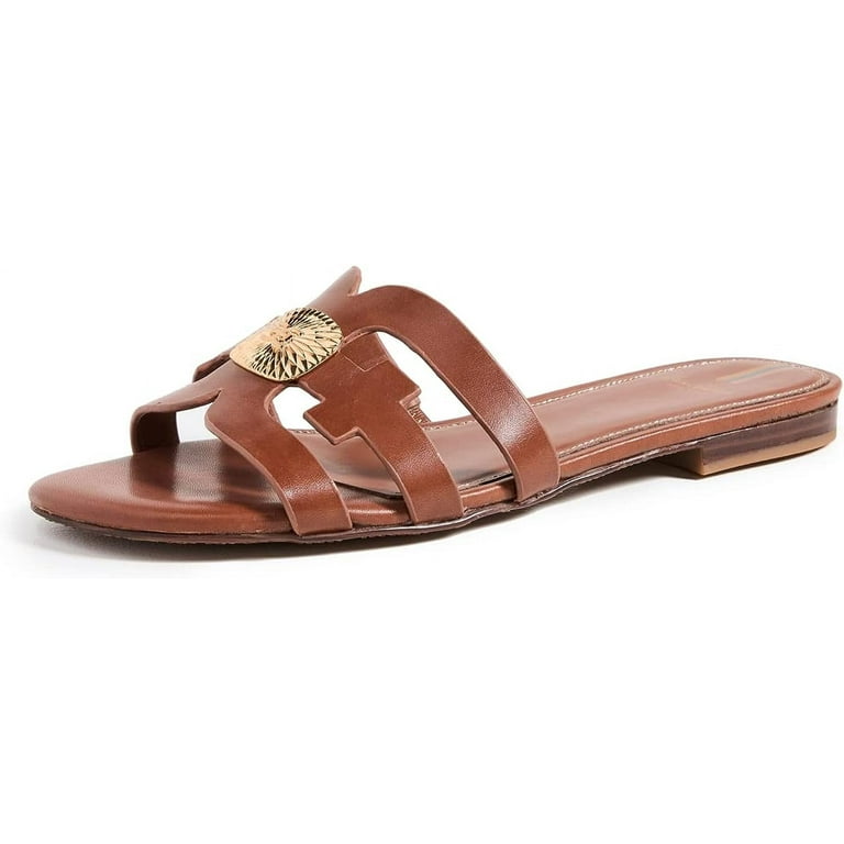 Sam Edelman Women's Bay Sandal Dark Bourbon Leather 11M - Walmart.com
