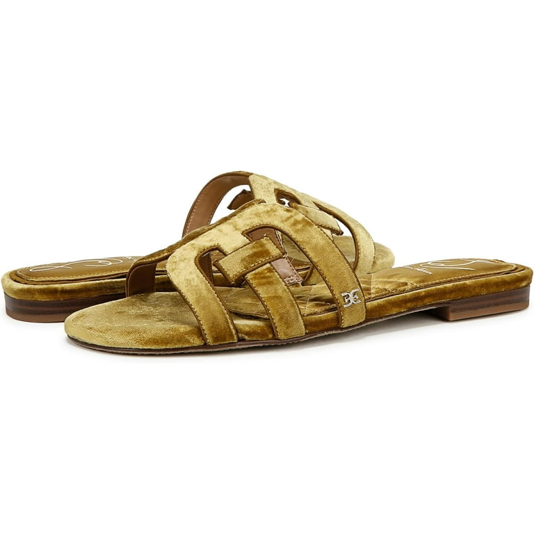 Sam Edelman Women's Bay Sandal Green Chartreuse Velvet 9.5M