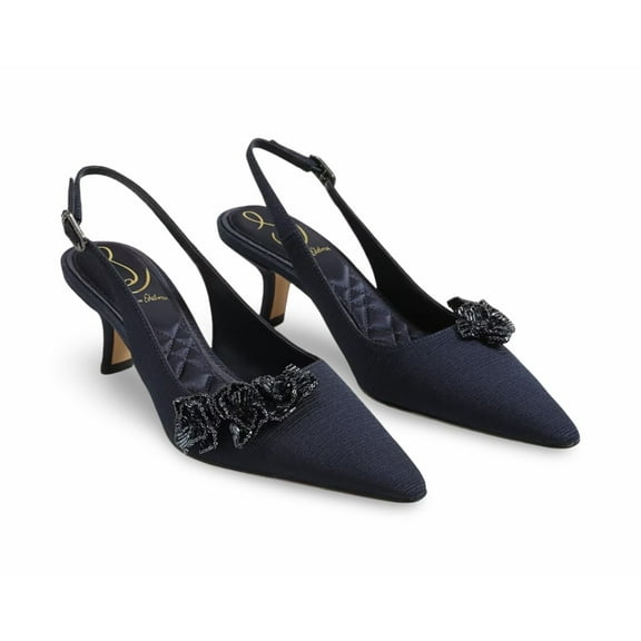 Sam Edelman Women's Bianka Floral Slingback Pump Midnight Blue 5.5M