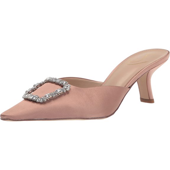 Sam Edelman Women's Brit Jewel Praline Satin Kitten Heel 8M