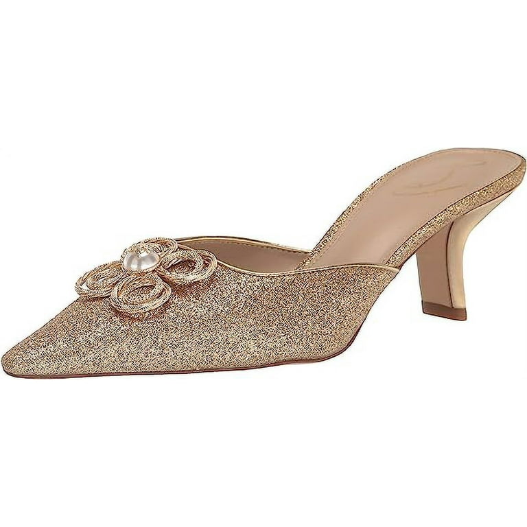 Sam Edelman Women's Brit Luster Mule Amber Gold 8M - Walmart.com
