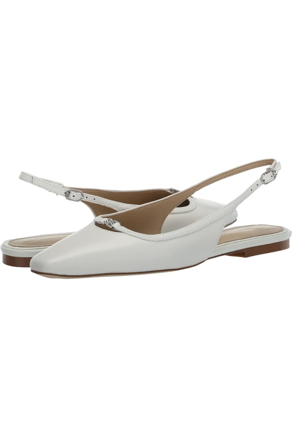 Women's Cleo Slingback Flat Bright White 8.5M