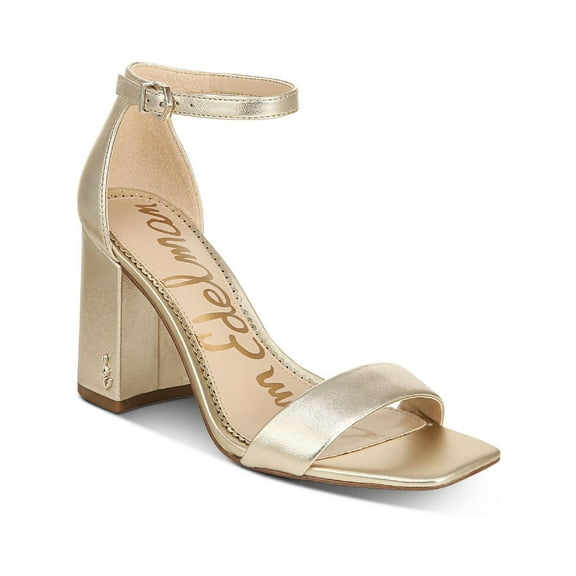 Sam Edelman Women's Daniella Gold Leather Heels 8M