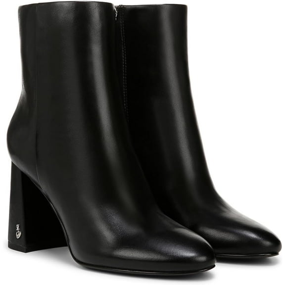 Sam Edelman Women's Daria Block Heel Bootie Black Leather 10M