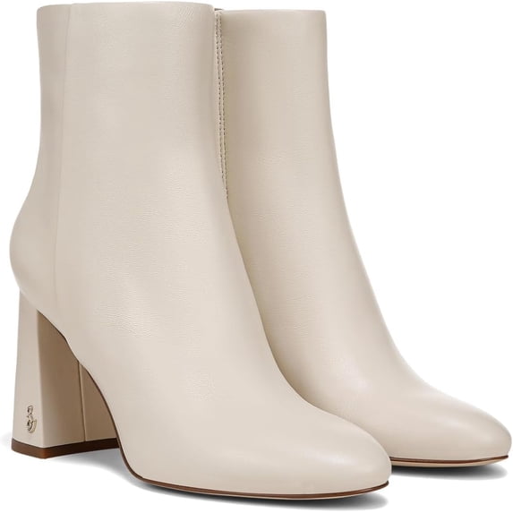 Sam Edelman Women's Daria Block Heel Bootie Modern Ivory 10M