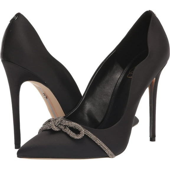 Sam Edelman Women's Deela Pumps Black Satin 10M