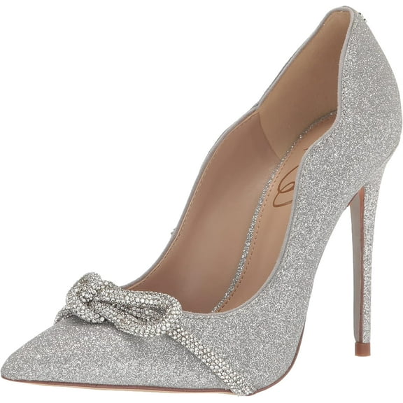 Sam Edelman Women's Deela Pumps Silver Glitter 5M