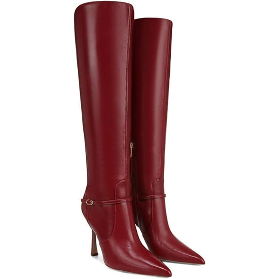 Sam Edelman Women's Elia Pointed Toe Knee High Boot Cabernet Red 7M