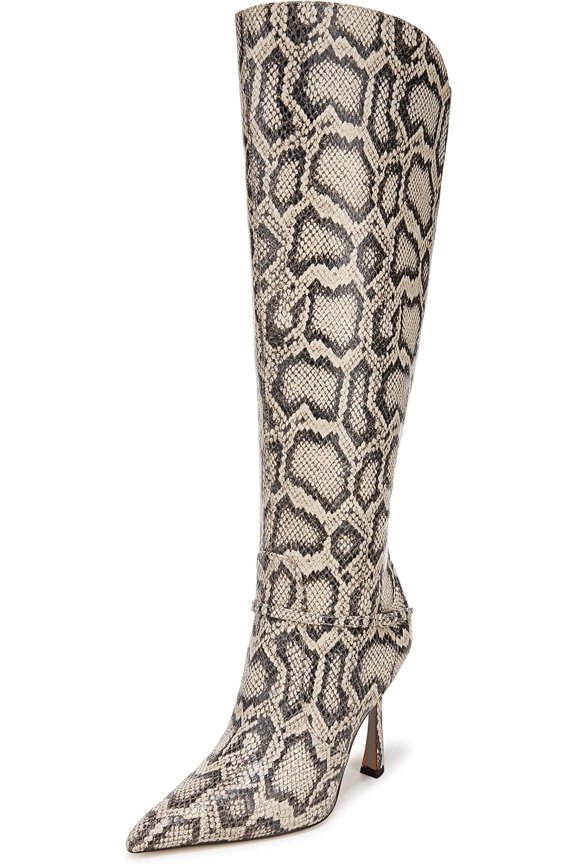 Women's Elia Pointed Toe Knee High Boot Roccia Python 9.5M