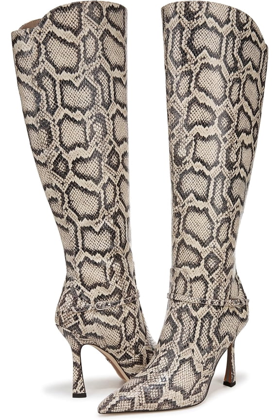 Women's Elia Pointed Toe Knee High Boot Roccia Python Wide Calf 9.5M