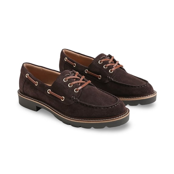 Sam Edelman Women's Fay Boat Shoe Chocolate 8.5M