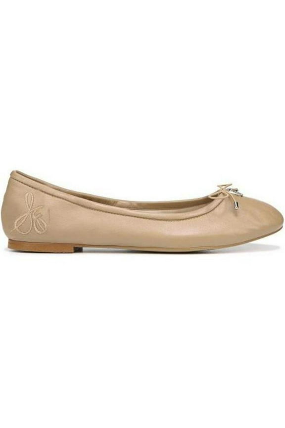 Women's Felicia Ballet Flats Beige Leather 5.5M