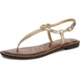 thumbnail image 1 of Sam Edelman Women's Gigi Thong Sandal Amber Gold Metallic 8M, 1 of 5