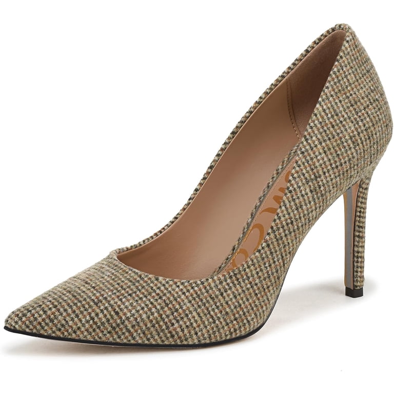Sam Edelman Women's Hazel Olive Branch Plaid Multi Pump 9M