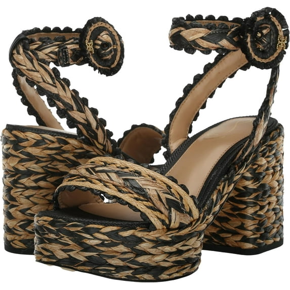 Sam Edelman Women's Iliana Heeled Sandal Black/Natural 10.5M