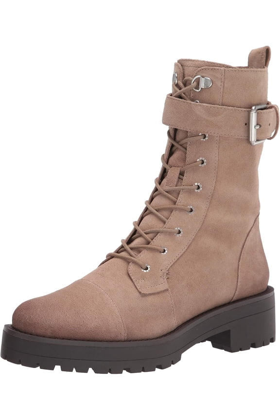 Women's Junip Combat Boots Safari Tan Suede 10M