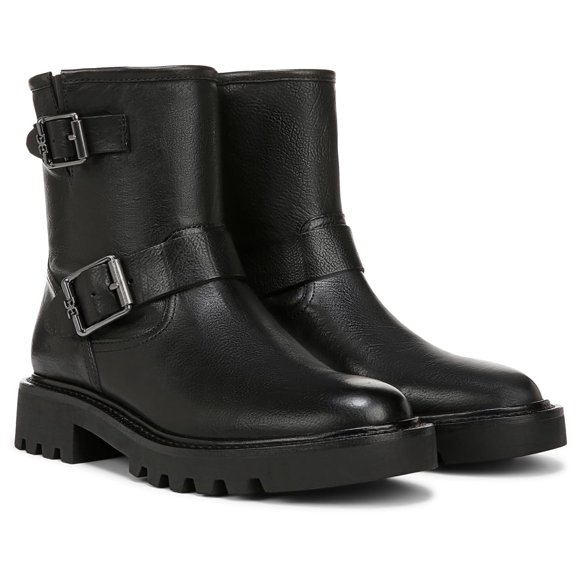 Sam Edelman Women's Kinsley Motorcycle Boot Black Leather 7M