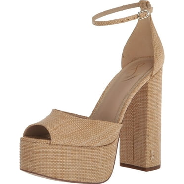Sam Edelman Women's Kori Platform Bleached Beechwood Sandal 9.5M