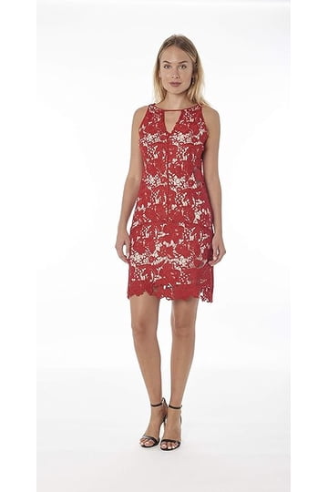helsi tessa long sleeve appliqué a line maxi dress Embellished Brown Deep-V Lace Slip Dress extended:1676 Size-US:28 XSFit Model