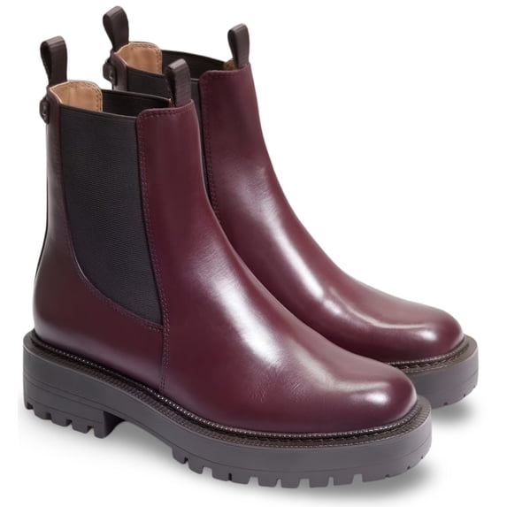 Sam Edelman Women's Laguna Chelsea French Burgundy Leather Ankle Boot 8.5M