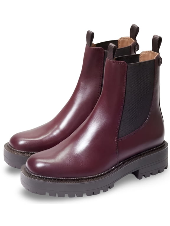 Women's Laguna Chelsea French Burgundy Leather Ankle Boot 9.5M