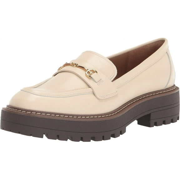 Sam Edelman Women's Laurs Leather Loafer Ivory Leather 10.5M