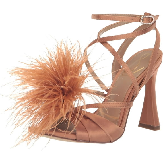 Sam Edelman Women's Layton Feather Strappy Heel Warm Blush 8M