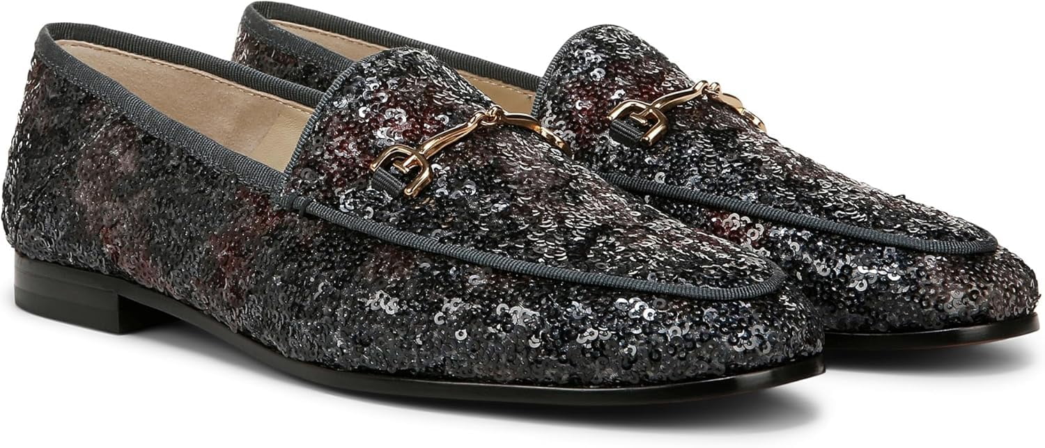 Sam Edelman Women's Loraine Black Multi Sequin Loafer 7.5W
