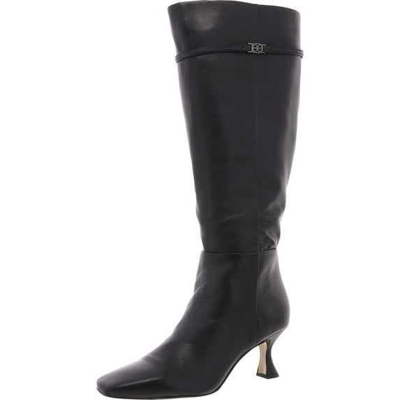 Sam Edelman Women's Lyla Knee High Boot Black Leather Wide Calf 8M