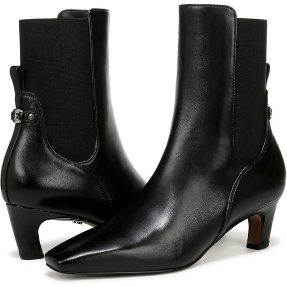 Sam Edelman Women's Margo Kitten Heel Bootie Black Leather 6.5M