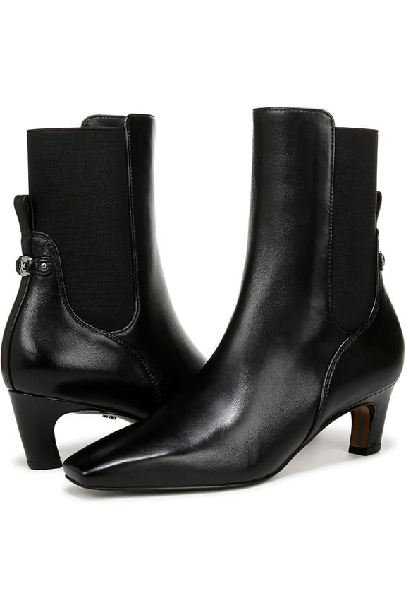 Women's Margo Kitten Heel Bootie Black Leather 8M