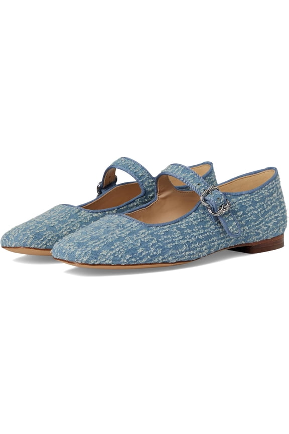 Women's Michaela Mary Jane Flats Montrose Blue Fray 8.5M