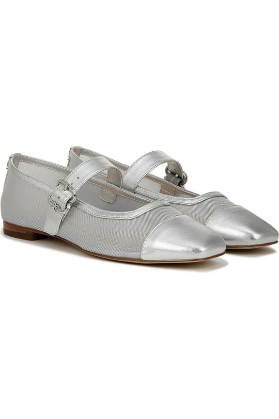 Women's Miranda Mary Jane Flat Soft Silver 6M