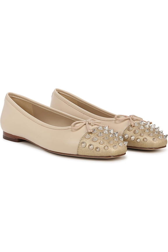 Women's Monet Cap Toe Ballet Flat Summer Sand/Amber Gold 6M