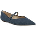 thumbnail image 1 of Sam Edelman Women's Noa Pointed Toe Mary Jane Flat Blue Denim 6.5M, 1 of 5
