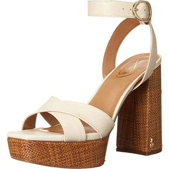 Sam Edelman Women's Nolita Platform Heel Ivory Leather 10M