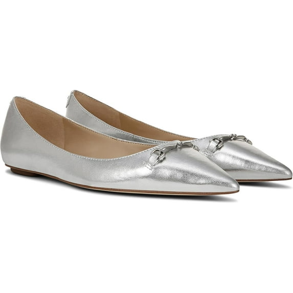 Sam Edelman Women's Nori Ballet Flat Silver 7M