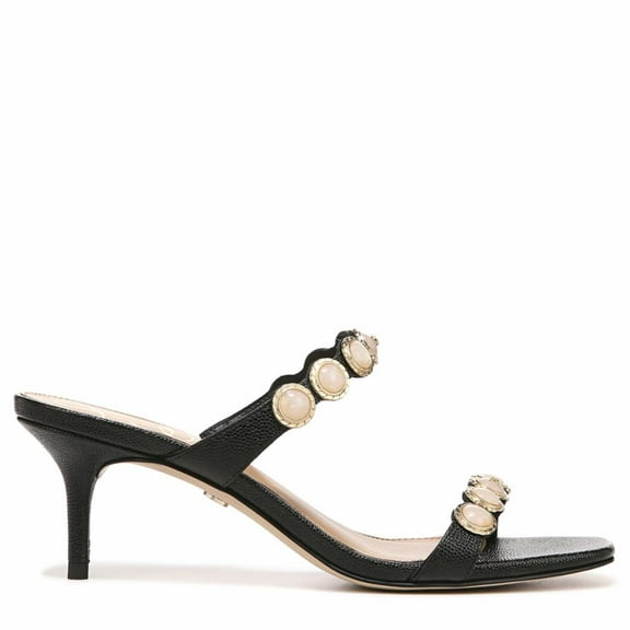 Sam Edelman Women's Palma Heeled Sandals Black Lizard Print 6.5M