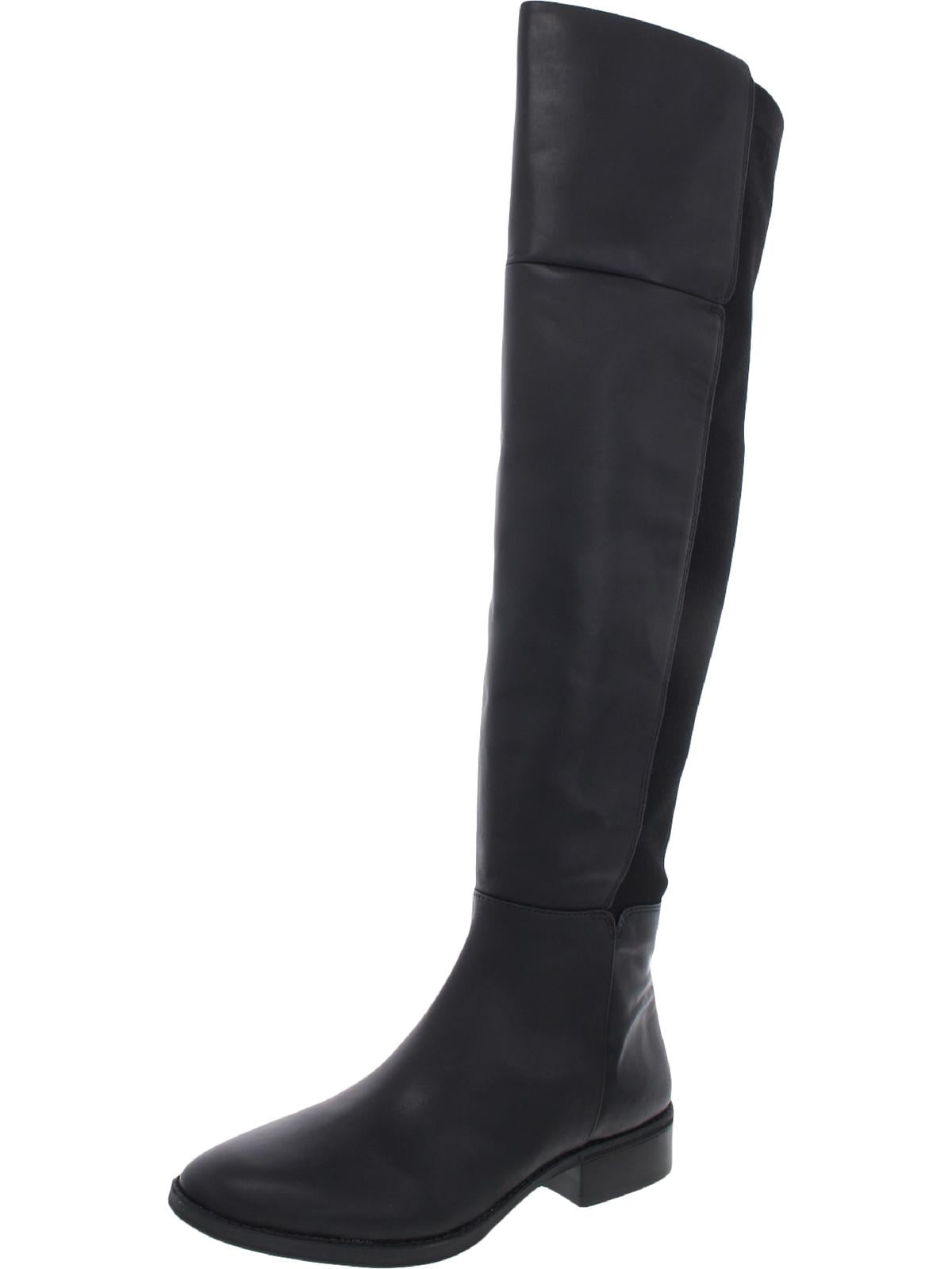 Sam Edelman Women's Pam Over the Knee Boots Black Leather/Rib 6.5M