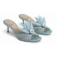 thumbnail image 1 of Sam Edelman Women's Pauline Robin Egg Blue Kitten Heel Mule 8.5M, 1 of 5