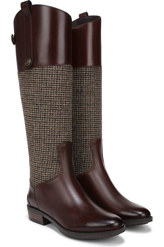 Women's Penny 4 Knee-High Riding Boots Brown Multi Tweed Wide Calf 7.5M