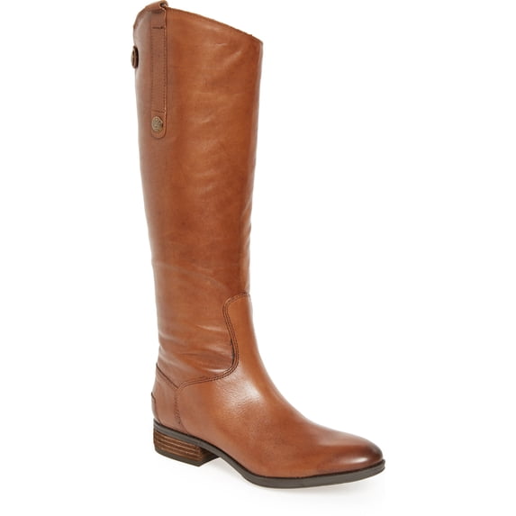 Sam Edelman Women's Penny Knee-High Riding Boots Whiskey Leather 12M