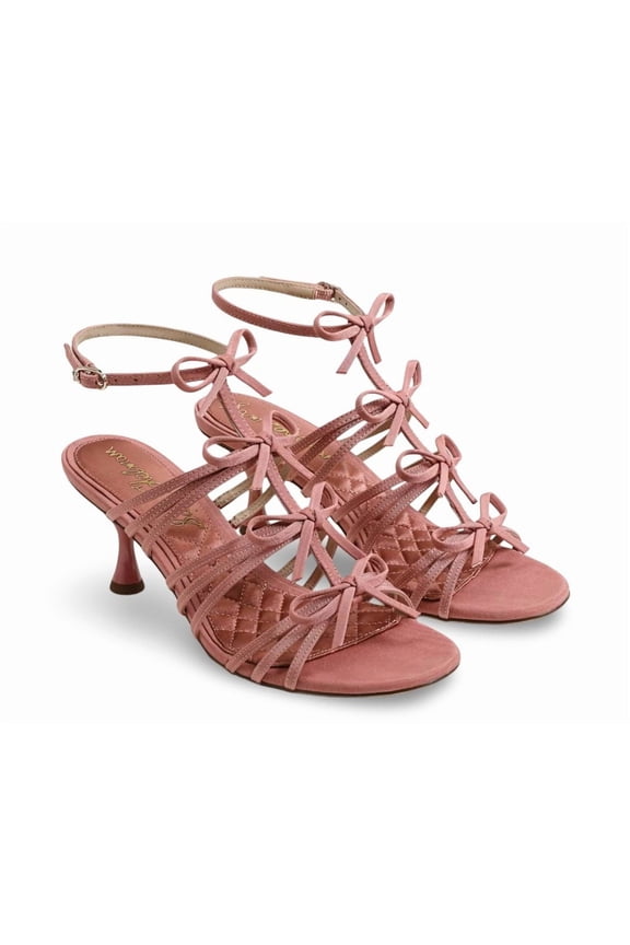 Women's Rhoda Heeled Sandals Rose Moire Fabric 8.5M