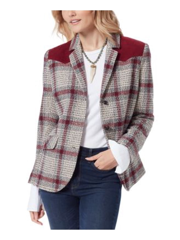 Women's Rivington Elbow-Patch Plaid Blazer