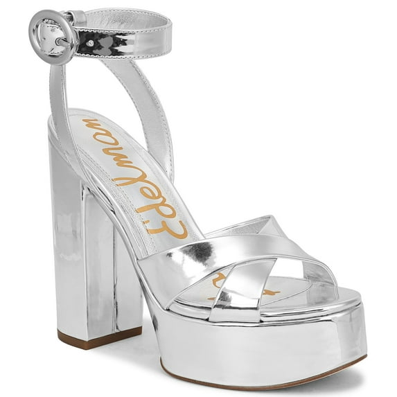 Sam Edelman Women's Savannah Platform Dress Sandal Soft Silver 6.5M