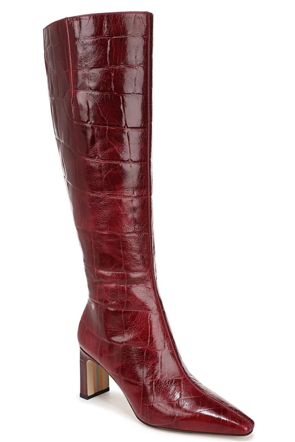 Women's Sylvia 2 French Merlot Croco Knee High Boot 8M