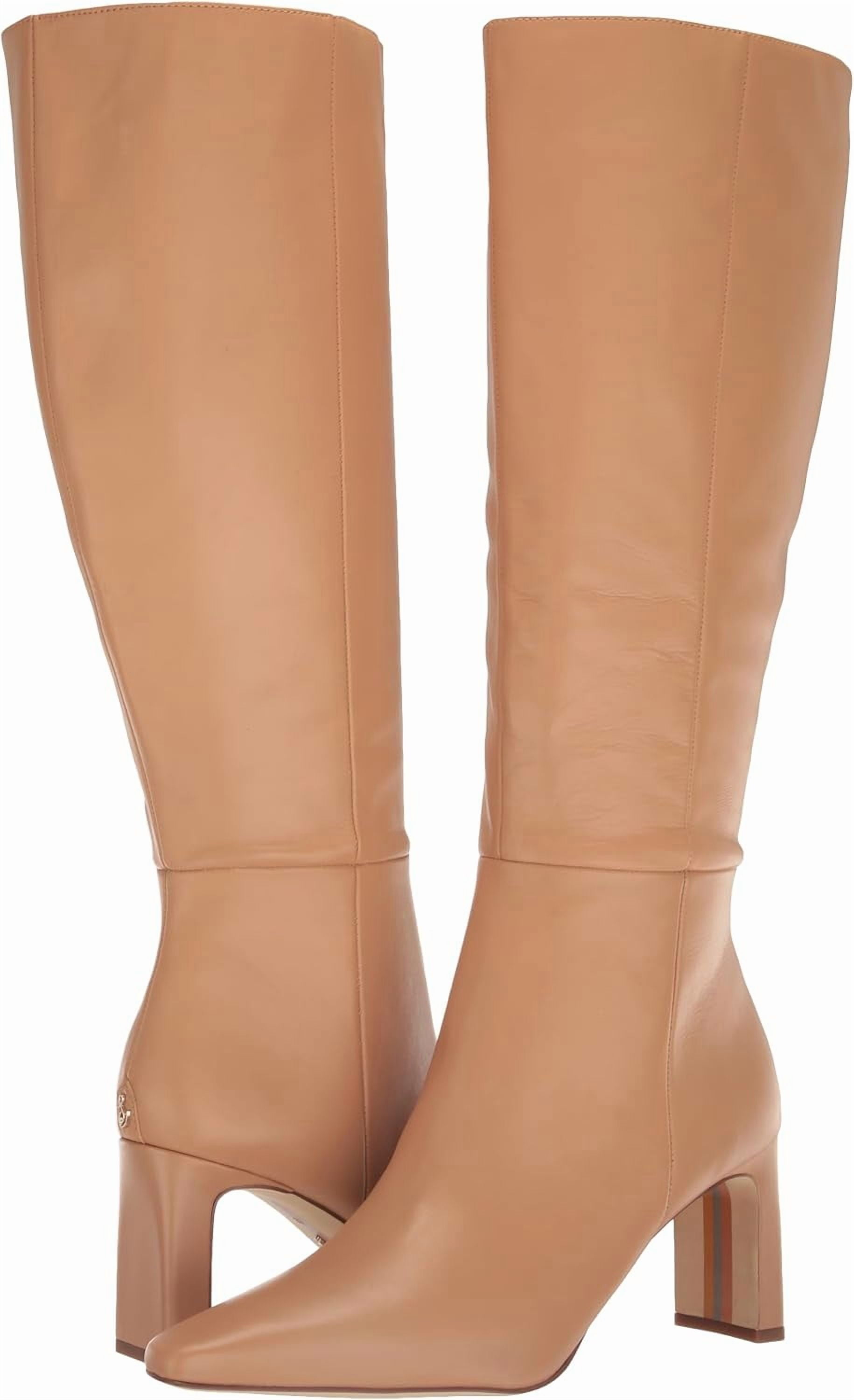Sam Edelman Women's Sylvia Luxe Tan Wide Calf Knee High Boot 10M
