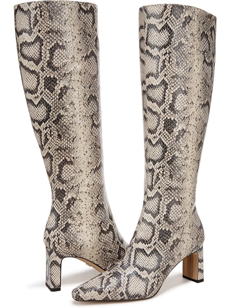 Sam Edelman Women's Sylvia Roccia Python Wide Calf Knee High Boot