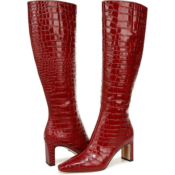 Sam Edelman Women's Sylvia Scarlet Cherry Wide Calf Knee High Boot 9M