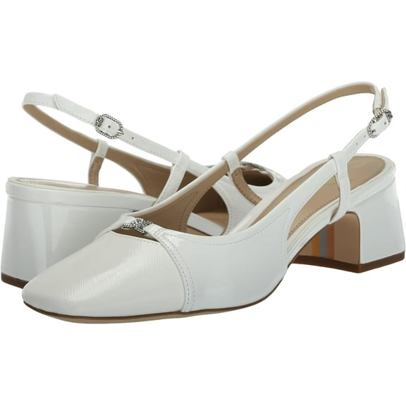 Sam Edelman Women's Tarra Pump Bright White Patent 8.5M